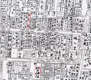 松伎館の地図