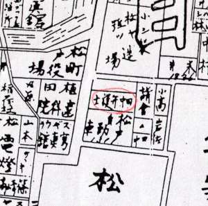 田中蕎麦家　松戸町案内図